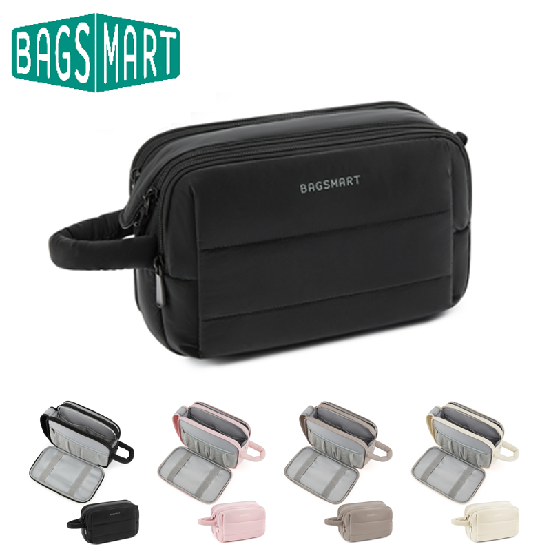Travel Accessories Toiletry Bag - BAGSMART Fluffy Toiletry Bag Women's Cosmetic