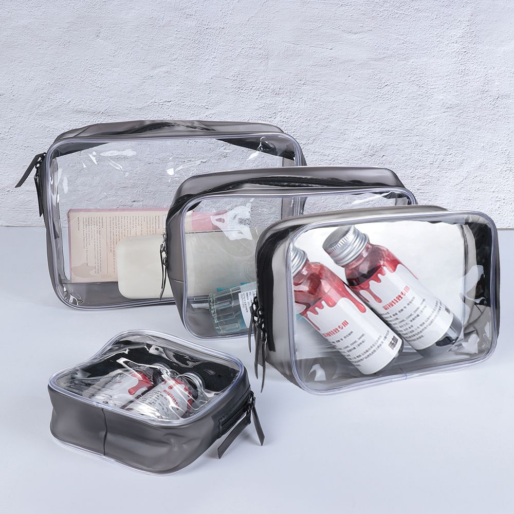 Travel Accessories Toiletry Bag - Environmental Protection PVC Transparent Zipper Cosmetic