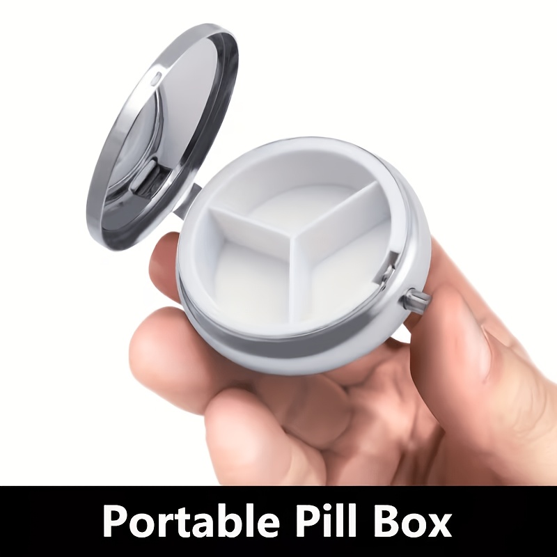 A flat, portable, round metal  - đánh giá và giá Travel Accessories As Gifts