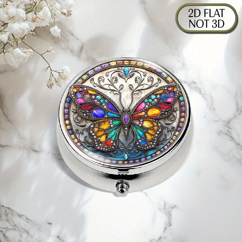 1pc flat portable round metal  - đánh giá và giá Travel Accessories As Gifts