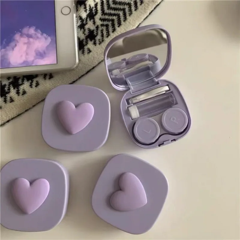 Purple Heart Contact Lens Case - đánh giá và giá Travel Accessories Kit For Women