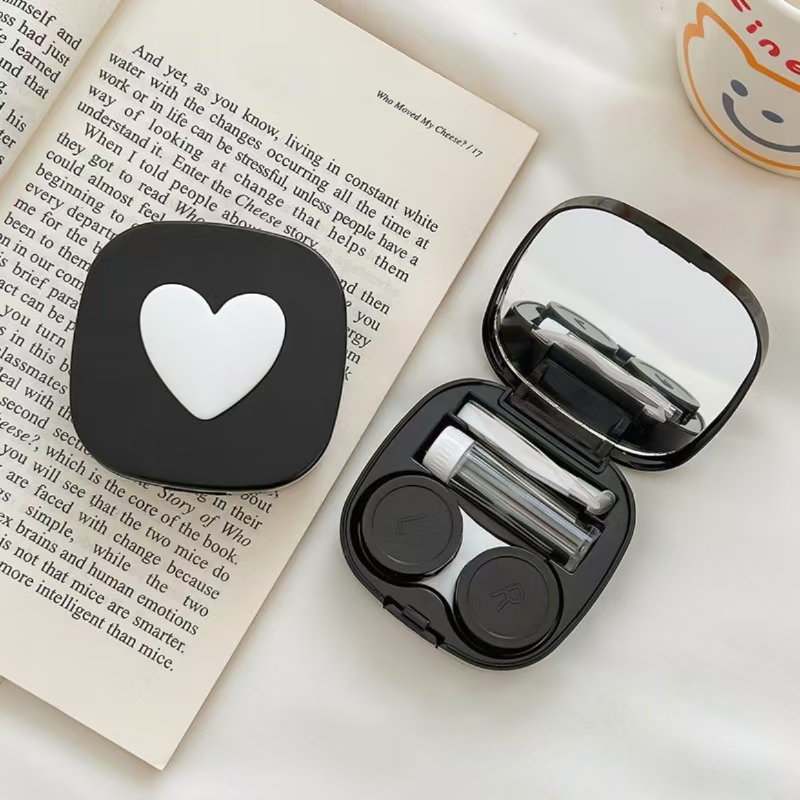 Heart Contact Lens Case with M - đánh giá và giá Travel Accessories Kit For Women