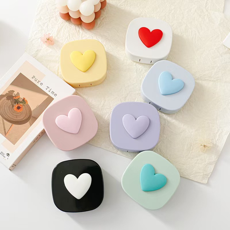 Heart Contact Lens Case with M - đánh giá và giá Travel Accessories Kit For Women