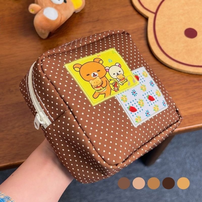 Rilakkuma Dot Pattern Makeup B - đánh giá và giá Travel Accessories Toiletry Bag