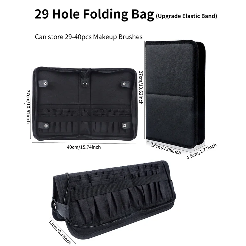 29/23 Holes Foldable Makeup Br - đánh giá và giá Travel Accessories Toiletry Bag