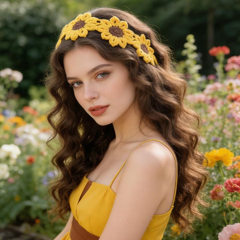 【IIOO】Knitted Flower Headband  - đánh giá và giá Travel Accessories Hawaii