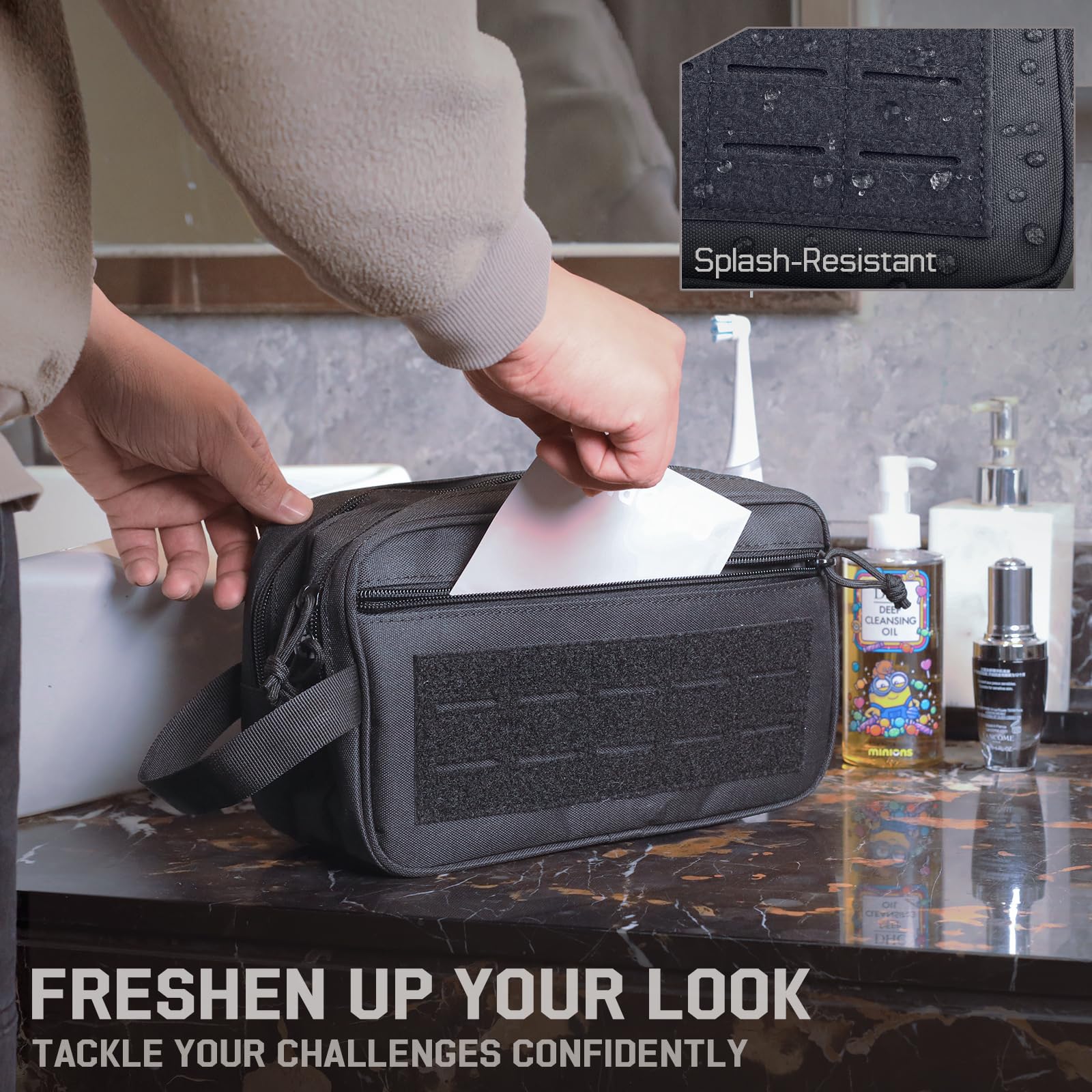 Tactical Toiletry Bag for Men, - đánh giá và giá Travel Accessories Toiletry Bag